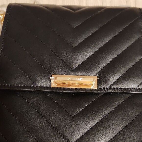 I Zac Zac Posen soft Earthette Convertible black quilted  Leather backpack